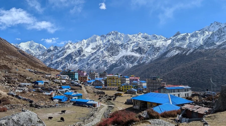 View Of Kyanjin Gompa Langtang